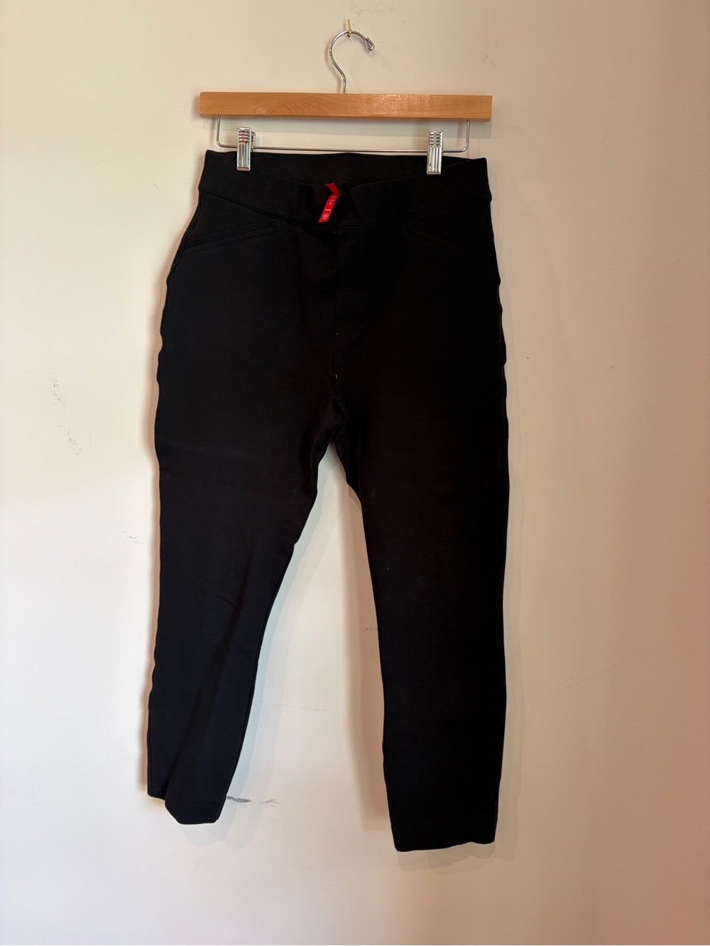 SPANX Black Ponte Ankle-Length Knit Pants